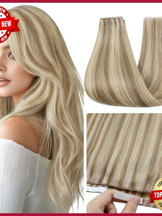 Remy Human Hair Extensions 24 Inch Tape Weft 50g Piece main image 6